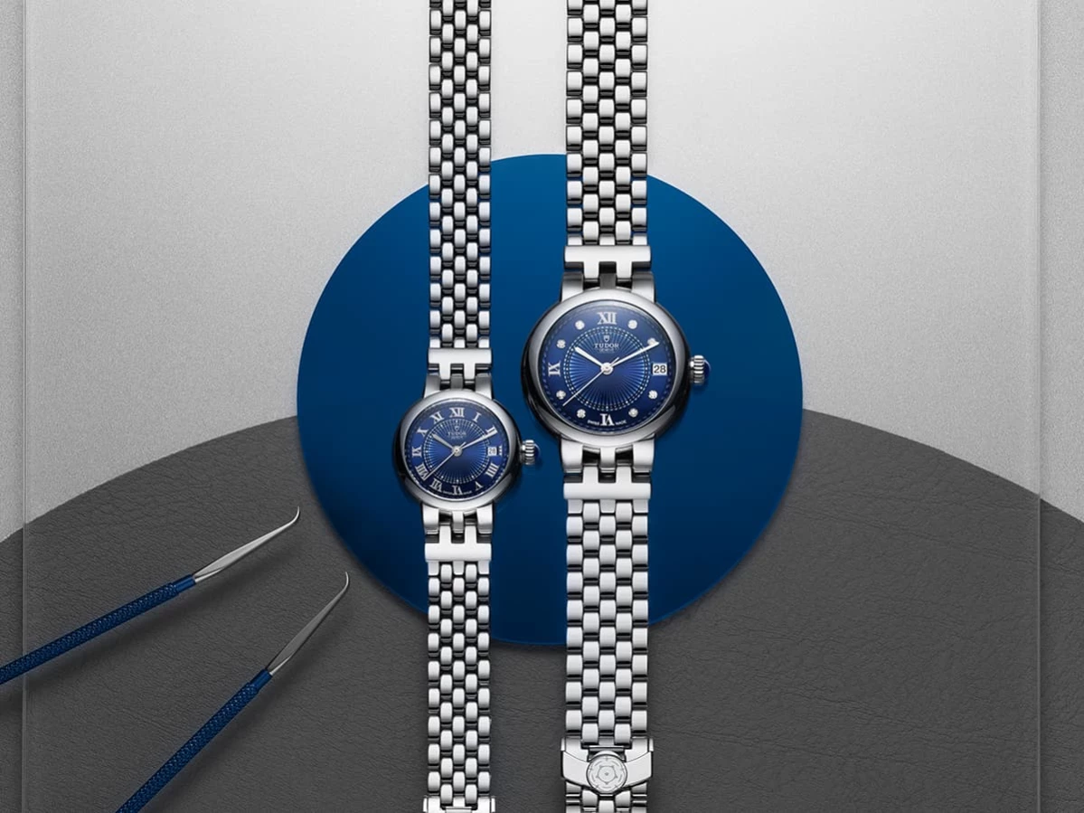 Two size variations of the new Tudor Clair de Rose watches