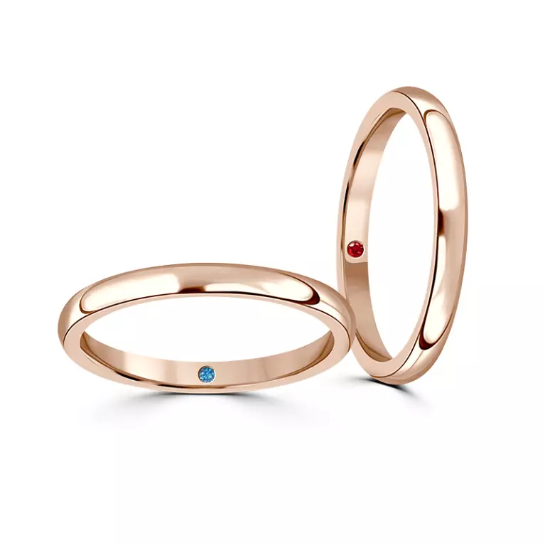 Hidden gemstone rings for couples