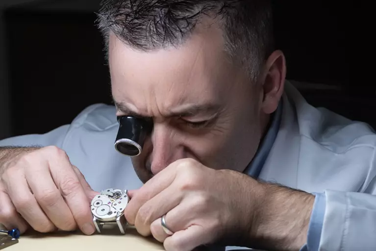 Our in-house watchmaker at Baker Brothers