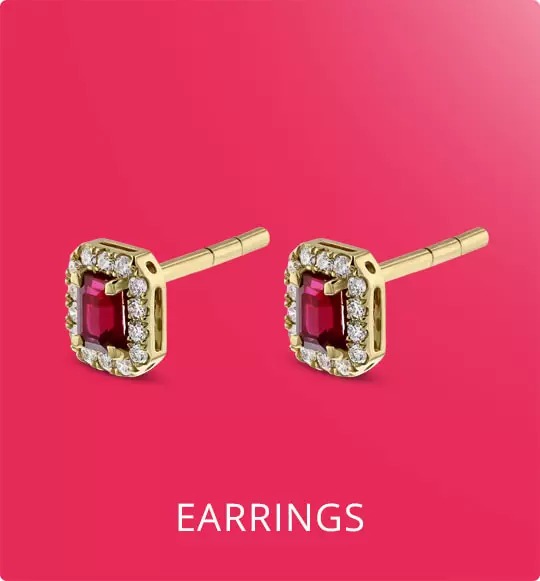 Coloured gemstone earrings at Baker Brothers