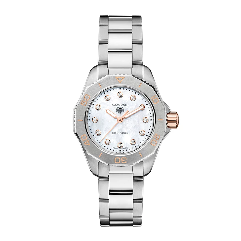 Tag heuer aquaracer womens shop mother of pearl watch