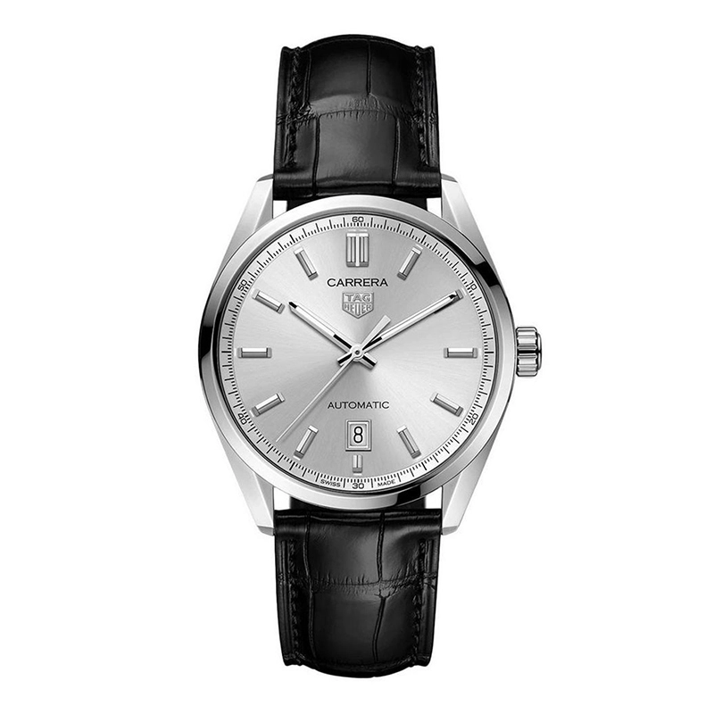 TAG Heuer Gents Carrera Automatic Grey Dial Strap Watch 39mm