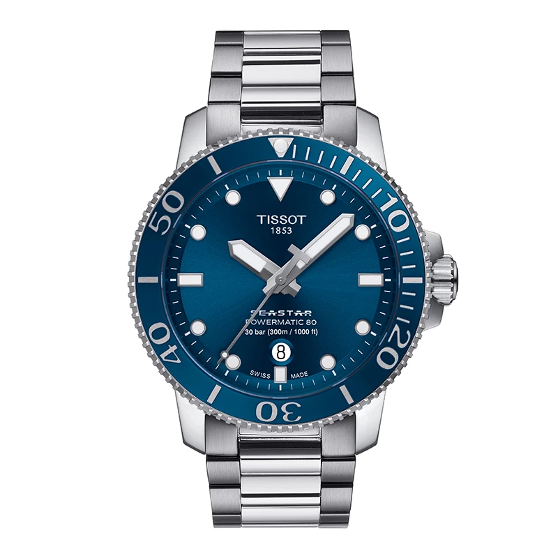 Tissot Seastar 1000 Powermatic 80 43mm Blue Dial Watch Products