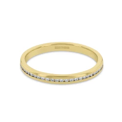 18ct Yellow Gold 0.27 Brilliant Cut Diamond Full Channel Set Wedding Ring