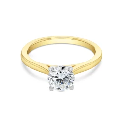 18ct Yellow Gold 1.00ct Diamond Ring Flat