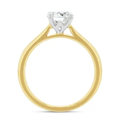 18ct Yellow Gold 1.00ct Diamond Ring Upright