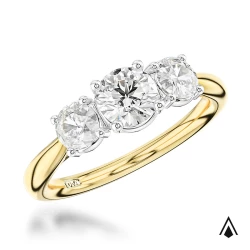 18ct Yellow Gold 1.70ct Diamond Triology Engagement Ring