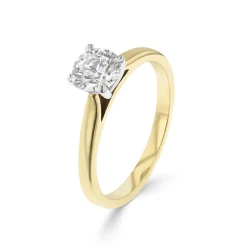 18ct Yellow Gold & Platinum Set 0.70ct Diamond Solitaire Ring