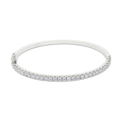 18ct Yellow Gold and Diamond Bangle flat