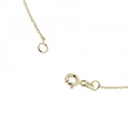 9ct Yellow Gold Trace Chain & Flower Link Necklet