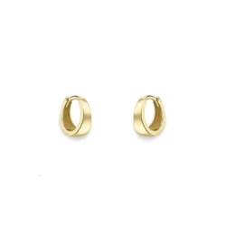 9ct Yellow Gold Tapered Huggie Hoops