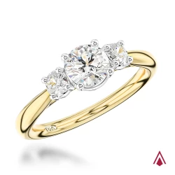 Aldany 18ct Yellow Gold 1.05ct Diamond Trilogy Ring