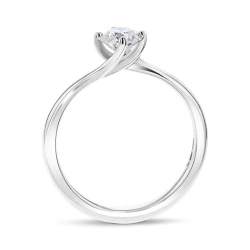 Amelia Platinum 0.32ct Diamond Solitaire Ring Upright