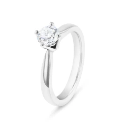 Athena Platinum and Diamond Solitaire Ring