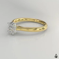 Classic Oval 18ct Yellow Gold 0.60ct Diamond Soliatire Ring 360 degree video