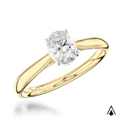 Classic Oval 18ct Yellow Gold 0.80ct Diamond Soliatire Ring