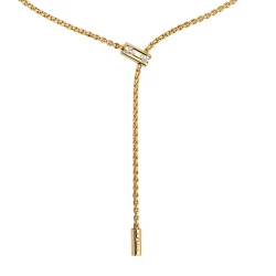 Fope Aria Collection 18ct Yellow Gold Scattered Diamond Rondel Lariat Style Necklace