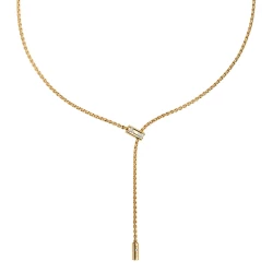 Fope Aria Collection 18ct Yellow Gold Scattered Diamond Rondel Lariat Style Necklace