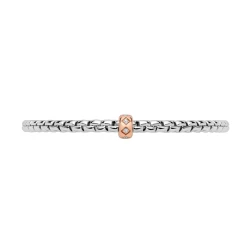 Fope Eka White Gold Bracelet with Rhombus Set Diamonds Flat