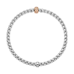 Fope Eka White Gold Bracelet with Rhombus Set Diamonds  Whole