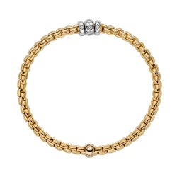 Fope Eka Yellow Gold Bracelet with Diamond Rhombus whole