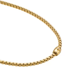 Fope Eka Yellow Gold Diamond Clasp Necklace Close Up