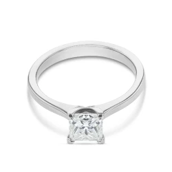 Freya Platinum 1.01ct Princess Cut Diamond Ring Flat