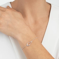 Georg Jensen Offspring Silver Bracelet on wrist