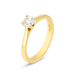 Grace 18ct Yellow Gold 0.40ct Diamond Solitaire Ring