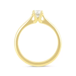 Grace 18ct Yellow Gold 0.40ct Diamond Solitaire Ring Upright