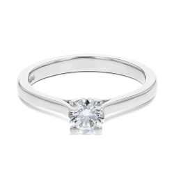 Grace Platinum 0.40ct Diamond Solitaire Ring Front