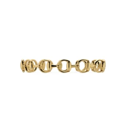 Gucci Horsebit Yellow Gold Bracelet Front View