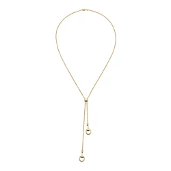 Gucci Horsebit Yellow Gold Lariat Necklace Reverse