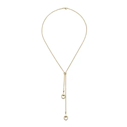 Gucci Horsebit Yellow Gold Lariat Necklace