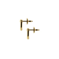 Gucci Horsebit Yellow Gold Stud Earrings Side