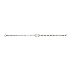 Gucci Interlocking Silver Chain Bracelet Full Length Reverse