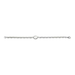 Gucci Interlocking Silver Chain Bracelet Full Length