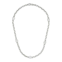 Gucci Interlocking Silver Chain Necklace Reverse