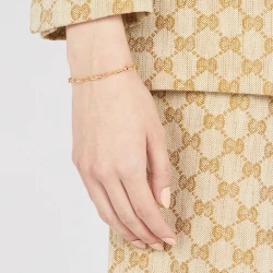 Gucci Link to Love Yellow Gold Bracelet on Model