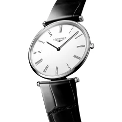 La Grande Classique de Longines 36mm White Dial Strap angled