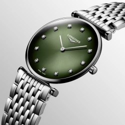 La Grande Classique de Longines Green Diamond Dot Dial back Casing