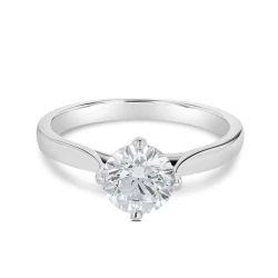 Laboratory Grown Diamond & Platinum 1.22ct Solitaire Ring Flat