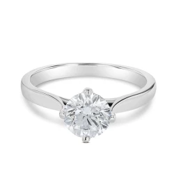 Laboratory Grown Diamond Platinum 1.27ct Solitaire Ring Flat