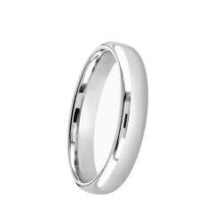 Ladies Platinum Flat Court Wedding Ring - 3mm