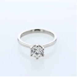 Lara Platinum 0.53ct Diamond Solitaire Ring 360 degree spin