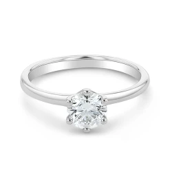 Lara Platinum 0.53ct Diamond Solitaire Ring flat