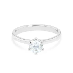 Lara Platinum & 0.63ct Diamond Solitaire Ring Flat