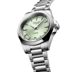 Longines Conquest 34mm Light Green Front