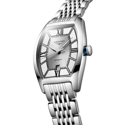 Longines Evidenza 26mm silver dial watch front