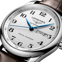 Longines Master Collection 40mm Silver Dial  close up